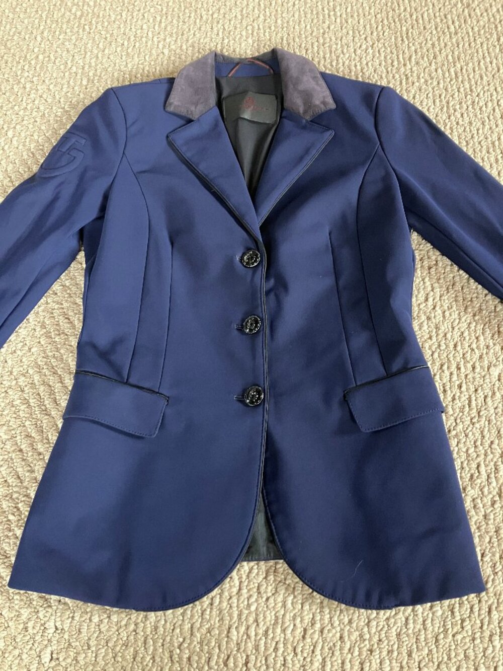 Cavalleria Toscana Women's Competition Jacket with Buttons Navy 6 Equestrian